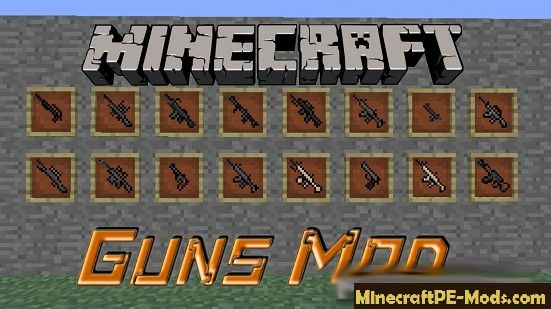 minecraft addons pe guns