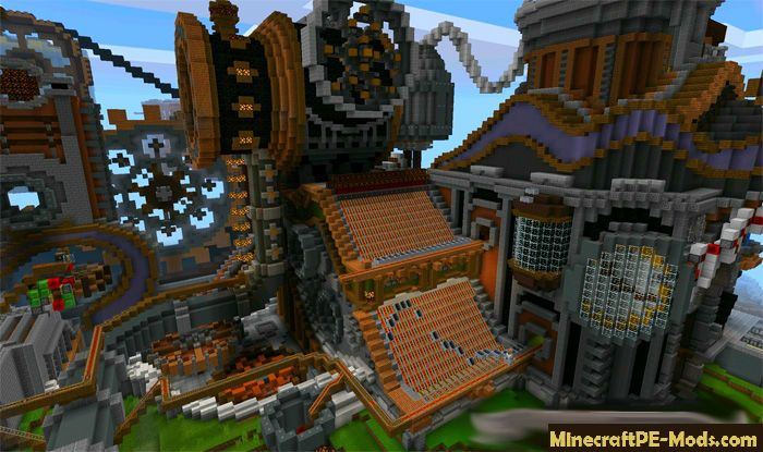 Rube Goldberg - Roller Coaster Map For Minecraft PE 1.11 