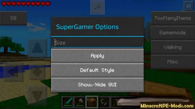 SuperGamer Mod For Minecraft PE