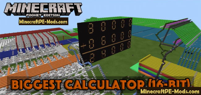 Redstone calculator (x, +, -) (bedrock) Minecraft Map