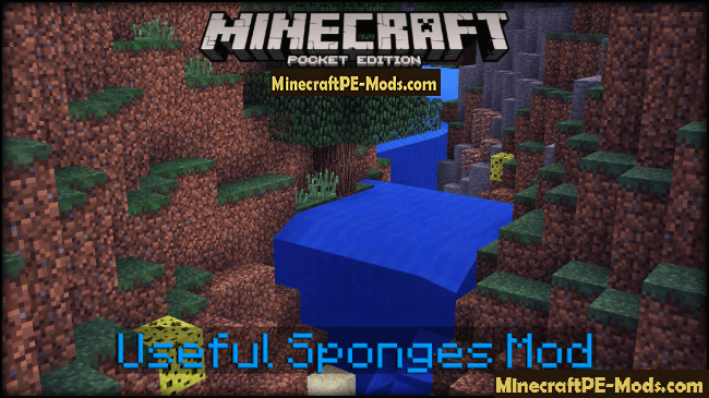 Useful Sponges Mod For Minecraft PE iOS, Android 1.9, 1.8 ...