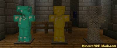 Armor Stand Mod For Minecraft PE 1.2.0, 1.1.5, 1.1.4, 1.1.3