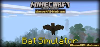 Bat Simulator Minecraft PE Android Mod 1.1.0, 1.0.6, 1.0.5, 1.0.0