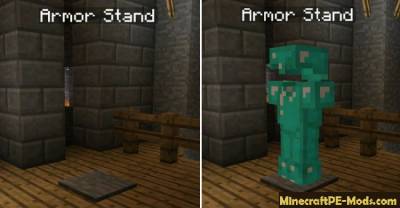 Armor Stand Mod For Minecraft PE 1.2.0, 1.1.5, 1.1.4, 1.1.3
