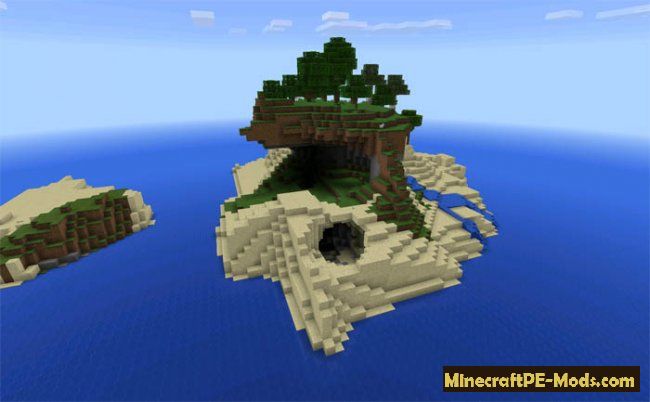 A perfect survival island Seed For Minecraft PE 1.11, 1.10 