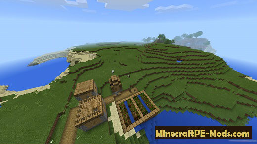 Village in Mushroom biome Seed Minecraft PE 1.17.11, 1.16.221