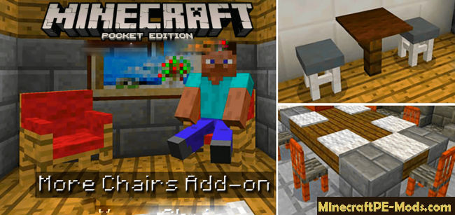 More Chairs Furniture Addon For Minecraft Pe 1 17 0 1 16 221 Download