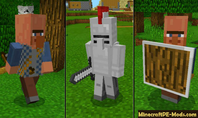Mobs With Armor Weapons Addon For Minecraft Pe 1 17 32 1 17 30 Download