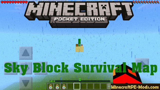 minecraft pe one block survival map download