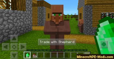 PC Trade With Villagers Mod For MCPE 1.2.0, 1.1.5, 1.1.4, 1.1.0