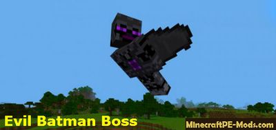 Evil Batman Boss Mod For Minecraft PE 1.2.0, 1.1.5, 1.1.4, 1.1.0