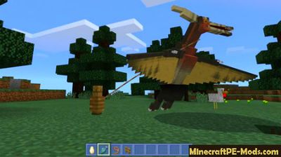 Flying Dinosaurs Mod For Minecraft PE 1.2.0, 1.1.5, 1.1.4, 1.1.3