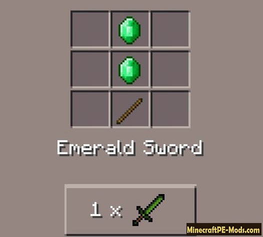 Emerald Tools Mod For Minecraft PE 0.11.1 Download