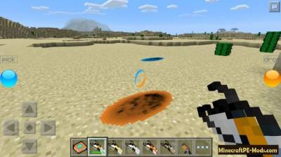 Portal Gun 2 Mod For Minecraft PE 1.2.7, 1.2.6, 1.2.5, 1.2.3