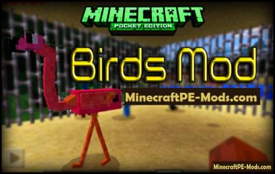 Birds Minecraft PE Mod For Android 1.1.0, 1.0.6, 1.0.5, 1.0.4, 1.0.0