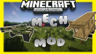 Mech 1.4.0 Mod For Minecraft PE 1.2.9, 1.2.8, 1.2.7, 1.2.6