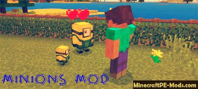Minions Mod/Addon For MCPE 1.2.9, 1.2.8, 1.2.7, 1.2.6