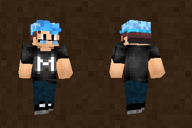 Boy with blue hair Skin For Minecraft PE 1.16.0, 1.14.60