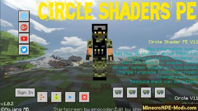 Circle Shaders PE V11 For Minecraft PE 1.2.0, 1.1.5, 1.1.4, 1.1.0