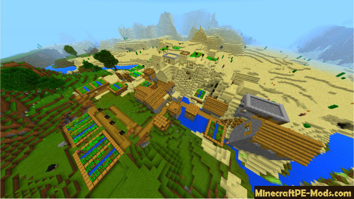 Huge Double Village Seed For Minecraft Pe 1 16 2 1 16 210