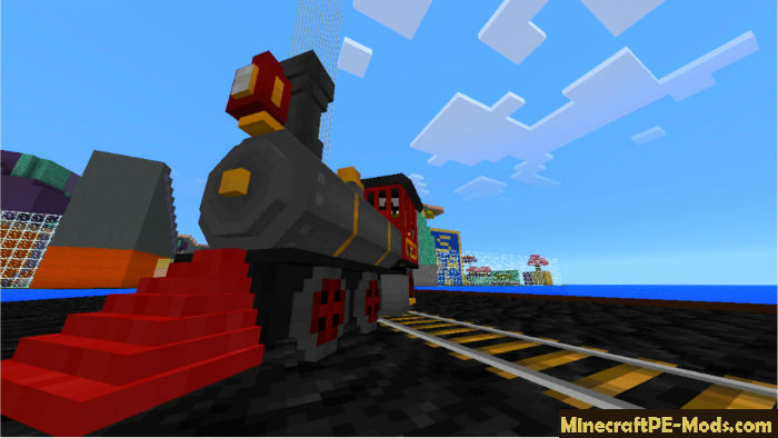Passenger Train Minecraft PE Mod / Addon 1.11, 1.10.0, 1.9 