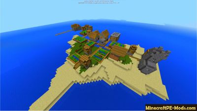 Ocean Fortress Village Minecraft PE Seed