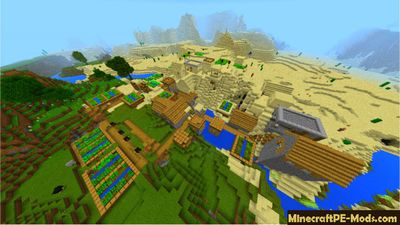 Huge Double Village Seed For Minecraft PE 1.11, 1.10.0, 1 