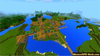 Town - Best Minecraft PE Seed For Survival