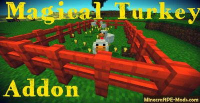 Magical Turkey Minecraft PE Mod / Addon 1.2.0, 1.1.5, 1.1.4