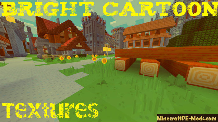 Bright Cartoon 16x Minecraft PE Texture Pack , ,  Download