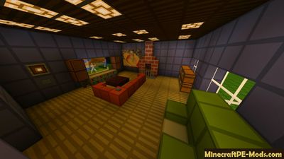 Huge Smart Home Minecraft PE Map