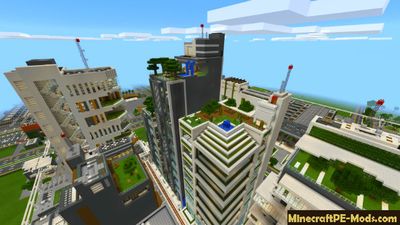 NXUS Detroit Modern City MCPE Map 1.1.0, 1.0.7, 1.0.6, 1.0.0