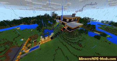 Big Minimalistic Modern House Minecraft PE Map