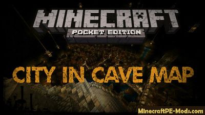 City in Cave Minecraft PE Map