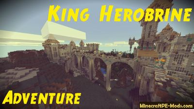 The Herobrine King Adventure Minecraft PE Map
