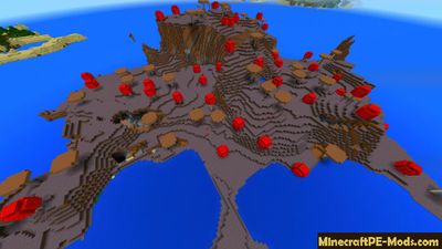 Epic Island with Mushrooms Minecraft PE Seed