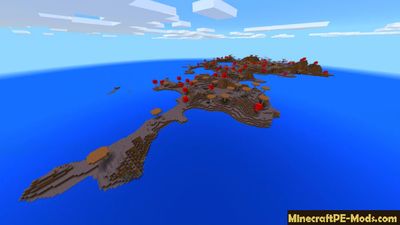 Tribal Village on Island Minecraft PE Seed