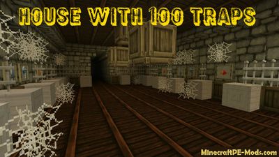 House with 100 Traps Minecraft PE Map