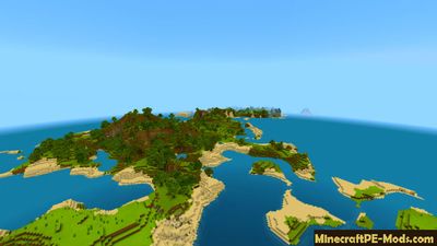 Large Realistic Biomes Minecraft PE Map