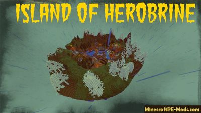Flying Island of Herobrine Minecraft PE Map