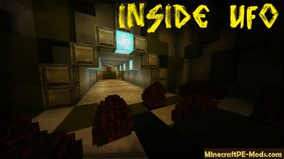 Inside UFO Spaceship Minecraft PE PvP Map