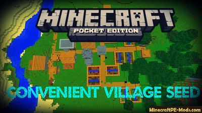 Convenient Village Minecraft PE Bedrock Seed