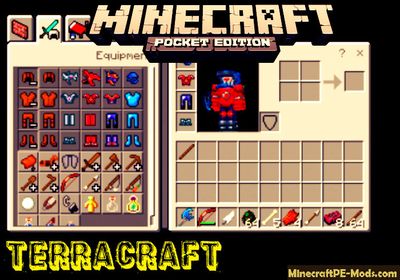 TerraCraft: New Mobs, Weapons & Items Minecraft PE Mod 1.2.0