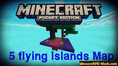 5 flying Islands Minecraft PE Map