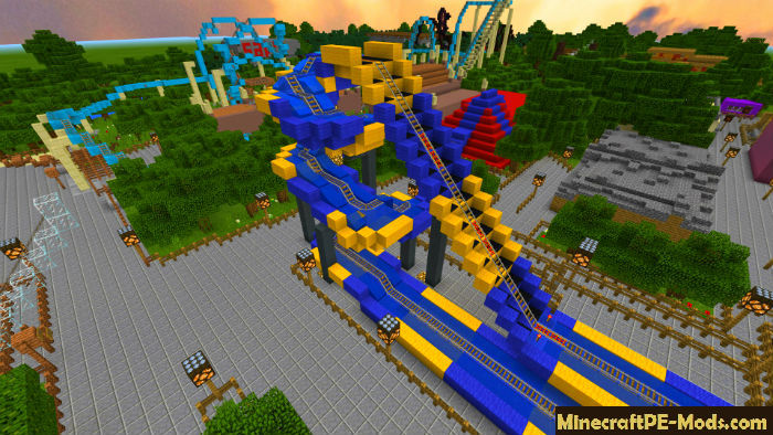 Biggest Amusement Park Minecraft PE Map 1.9.0.3, 1.8.1, 1 