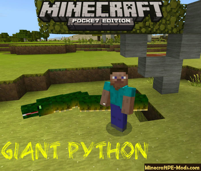Giant Python Minecraft Pe Mod Addon 1 6 0 1 5 3 1 5 2 1 4 4 Download