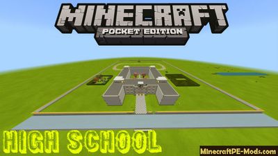 Real High School Minecraft PE Map Win 10 - iOS