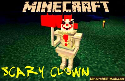 Scary Clown Minecraft Bedrock Edition Mod / Addon 1.2.5, 1.2.3