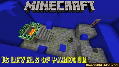 Beautiful 16 Levels of Parkour Minecraft PE Map