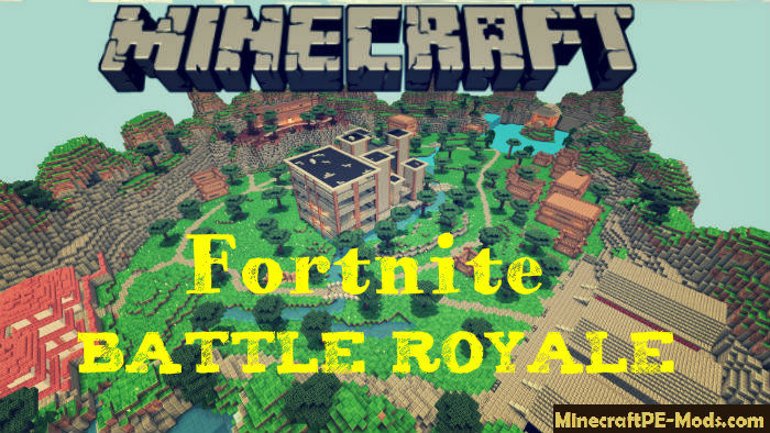 fortnite battle royale minigame minecraft pe map - fortnite battle royale minecraft server ip